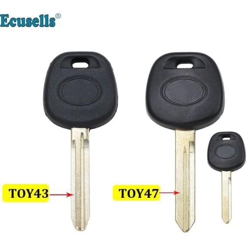 Replacement tranponder key Case key shell For TOYOTA RAV4 COROLLA CAMRY land cruiser Avalon PRIUS uncut TOY43 or TOY47 blade