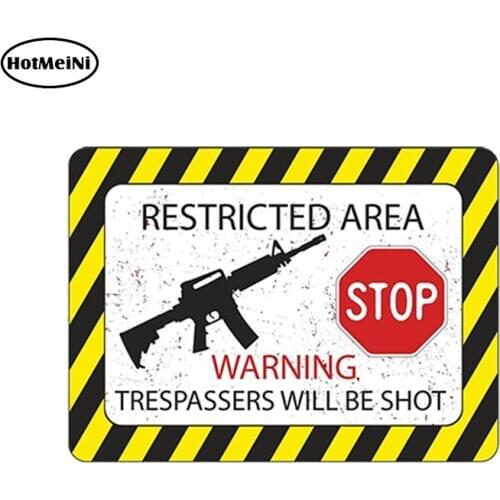 HotMeiNi Car Styling Car Sticker Restricted Area Vinyl Sticker Laptop Travel Luggage Waterproof Accessories 13x9 cm