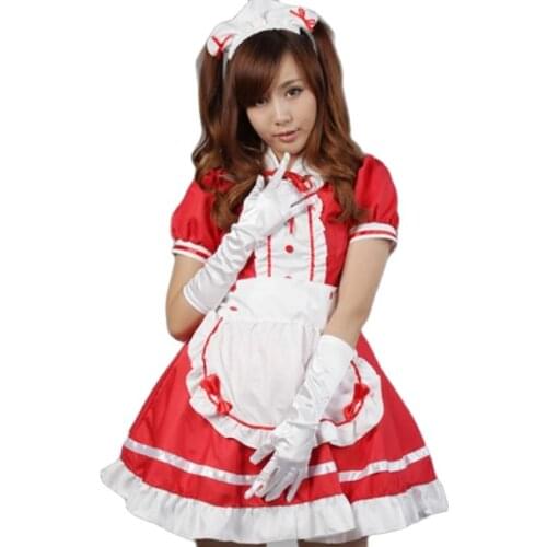 Halloween Costumes for Women Plus Size Women Maid Outfit Sweet Cosplay Costume Apron Dress Uniforms Plus Size Halloween Costumes