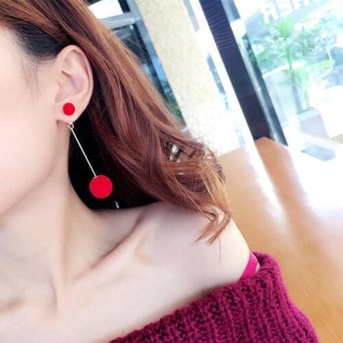 Women Sweet Pompom Pendant Earring Solid Color Plush Ball Drop Earring Long Tassel Dangler Earring Fashion Elegant Jewelry Gift