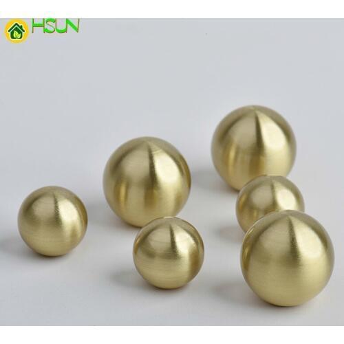 1 pc Gold Round shape Solid Brass Cabinet Knobs and Handles Cupboard Wardrobe Vintage Knobs Drawer Pull Handles