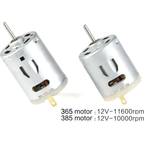1PCS DC 12V 365/385 Motor 11600RPM/10000RPM Motor Blower/Hot Air Gun/Small Electric Drill Motor