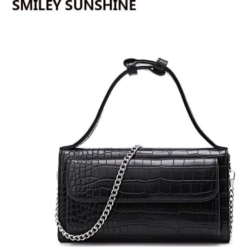 2021 Crocodile Pattern Women Shoulder Bag Ladies Hand Fashionable Purses Small Chain Side Crossbody Bags for Women 2020 Vintage