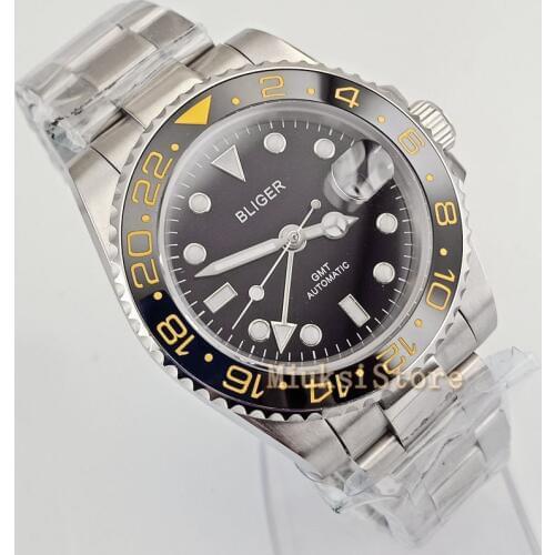 40mm black GMT Wristwatch Luminous nouvelle automatic mens mode faux chronographe Classique pour Cristaux Montres montre Cadea