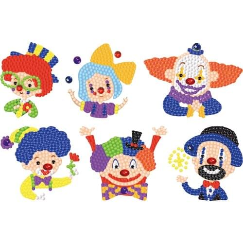 Diamond Painting Stickers Kits for Kids DIY 5D Diamond Art Mosaic Stickers by Numbers Kits for Children,Boys and Girls