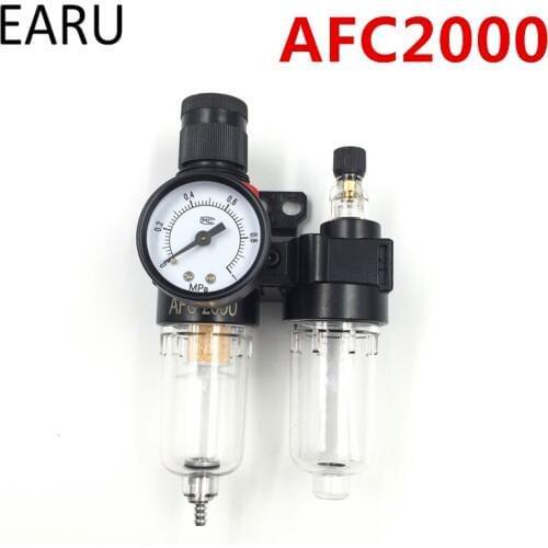 AFC2000 Air Compressor Treatment Unit Oil Water Separator Regulator FRL Combination Union Filter Airbrush Lubricator G1/4" Port