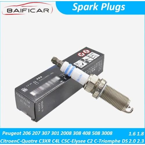 Baificar Brand New Quality Spark Plugs 4PCS Platinum Plug 9678519880 FR7SI30 For Peugeot 206 207 Citroen C2 C5 1.6 1.8 2.0 2.3