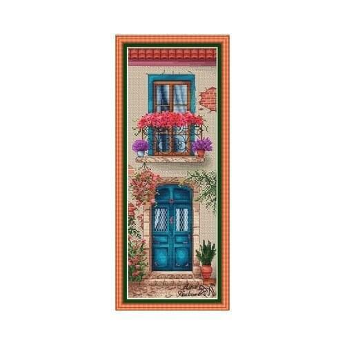 Balcony series 5 Counted Cross Stitch 11CT 14CT 18CT DIY Chinese Cross Stitch Kits Embroidery Needlework Sets