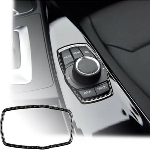 BMW Multimedia Button Frame Cover Knob Trim Airspeed Car Carbon Fiber Accessory for F10 F20 F30 F34 F07 F25 F26 F15 F16