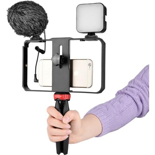 Dimmable LED Selfie Light with Tripod Selfie Light Photography Ringlight with Stand for Cell Phone Studio Rig Kit