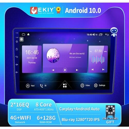 EKIY Android 10 Car Radio For Peugeot 308 T9 308S 2013-2017 Multimedia Blu-ray 1280*720 IPS/QLED Navi GPS Autoradio no 2 din DVD