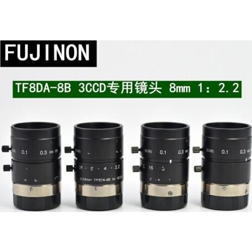 Used original FUJINON TF8DA-8B 3CCD dedicated fixed focus lens 8mm 1:2.2