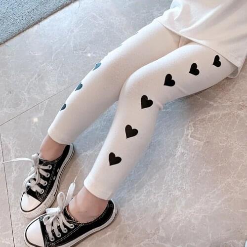 Girls cotton flower print Leggings New children cotton pants children wear casual long trousers clothing P5403
