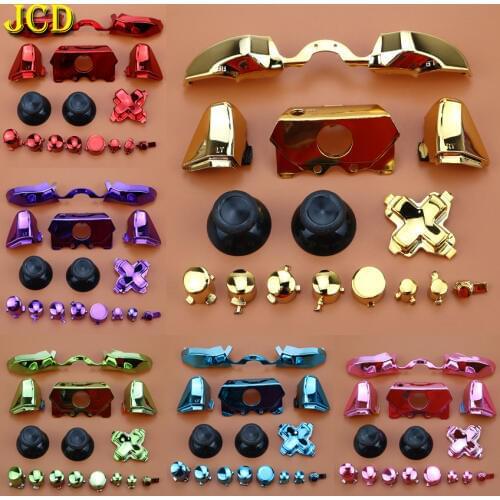 JCD 7 Color Plating Full Set D-pad LB RB LT RT Buttons Bumper Triggers Buttons Replacement For Xbox One Elite Controller