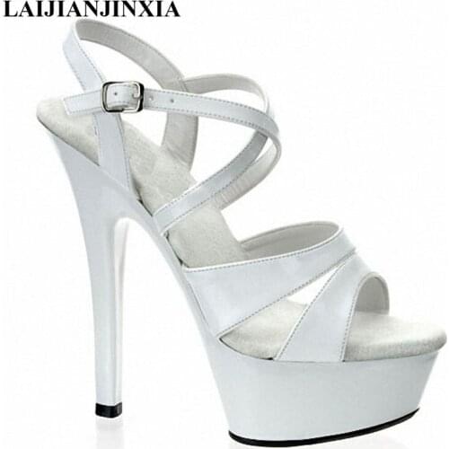 LAIJIANJINXIA New Pumps Fashion High Heels Sandals For Women Platform 5Cm Open Toe Custom Color Summer Large Size Womens Shoes