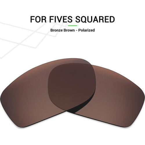 Mryok POLARIZED Replacement Lenses for Oakley Fives Squared Sunglasses Bronze Brown