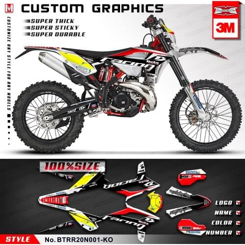 KUNGFU GRAPHICS Enduro Stickers MX Decals for Beta RR 125 250 300 350 390 430 480 2020 2021, Customizable