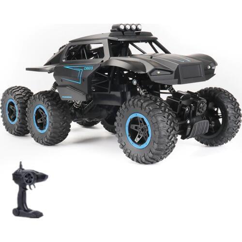 New 6WD Monster Electric RC Truck Model 1/12 6 Wheel Strong Climbing Off-Road Speed Change Wireless Control Truck With LED Light