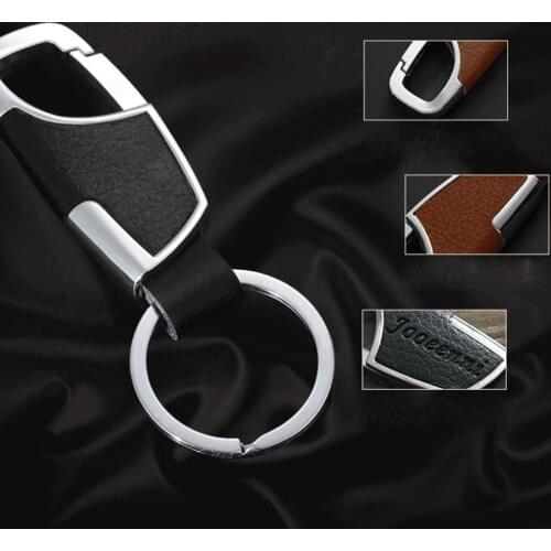 New High Quality Leather Waist Hanging Keyrings KeyChains For Car Chaveiro Innovative Key Chains Rings Holder For Man Best Gift