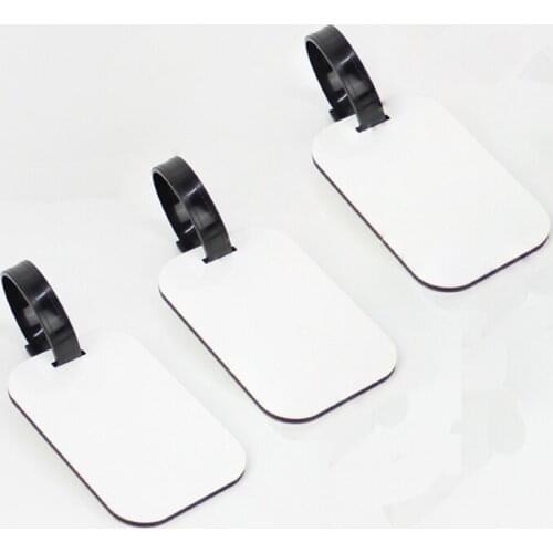 Wholesale 200pcs DIY MDF Blank Luggage Tags Sublimation Wood Key Chain Ring For Heat Press Transfer Jewlery Photo Gift