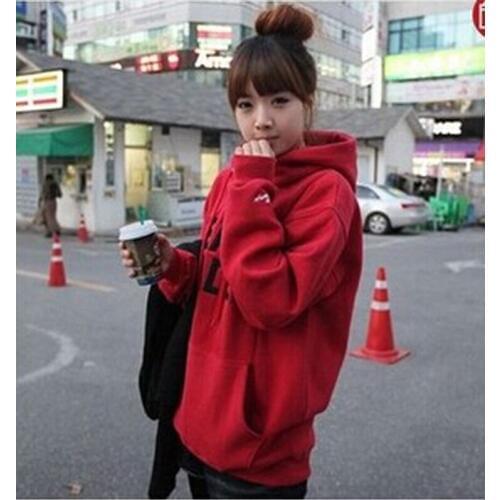 Wholesale Women Sweatshirts Plus Velvet Thick Warm Sweatshirt Baggy Casual Female Printing Sweatshirt Women outerwear DL1345