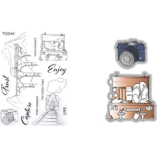 Clear Stamps And Cutting Dies In Train Enjoy Your Journey For DIY Scrapbook Photo Album Craft Card 2021 New