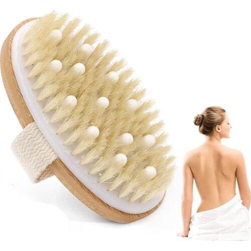 Dry Skin Body Brush Exfoliating Bath Brush Back Scrubber Back Brush Medium Strength Body Scrub Skin Bathing Brushing