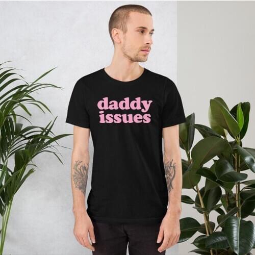 Skuggnas Daddy Issues letter print Tshirt 90s fashion women Tumblr grunge goth tees shirt aesthetic Casual harajuku Tops