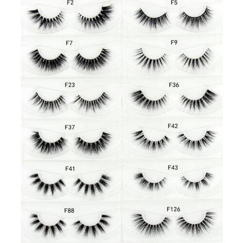 SOQOZ Mink Eyelashes 3D Mink Lashes Natural False Eyelashes Full Strip Eye Lashes Invisible Band Lashes 12 Styles Faux Cils