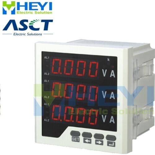 Three phase LED digital voltage ampere meter Combined Meters AC voltage multi function meter with RS485