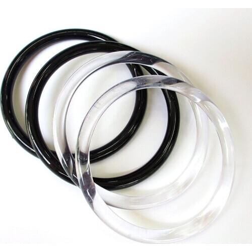 Replacement Plastic Bag Handle for Women DIY Handcrafted Handbag Wallet Coin Purse Solid Color Circle Round Handle Bag Accessory