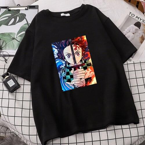 Women Demon Slayer T Shirts Giyu Tomioka Popular Brands T-shirt High Quality Designer TShirts Camisetas Short Sleeve Tees Mujer
