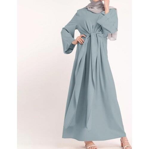 2021 Fashion Summer Maxi Dress Womens O Neck Solid Color Sundress Casual Short Sleeve Female High Waist Robe Dresses Plus Size
