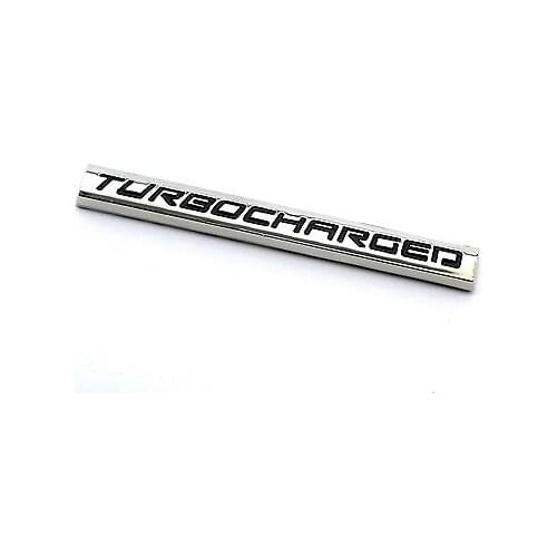 1 Pcs Silver Metal TURBOCHARGED Badge Emblem Auto SUV Rear Boot Trunk Car Stickers Car Styling