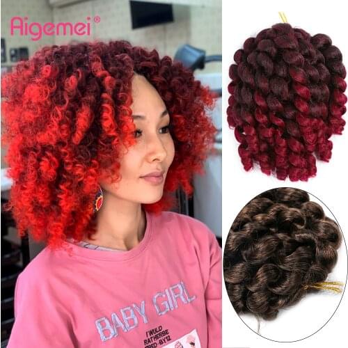 Synthetic High Temperature Braiding Hair Jumpy Wand Curl Hair Jamaican Crochet Twist Bouncy Braiding Hair 20 Strands 10 Inches