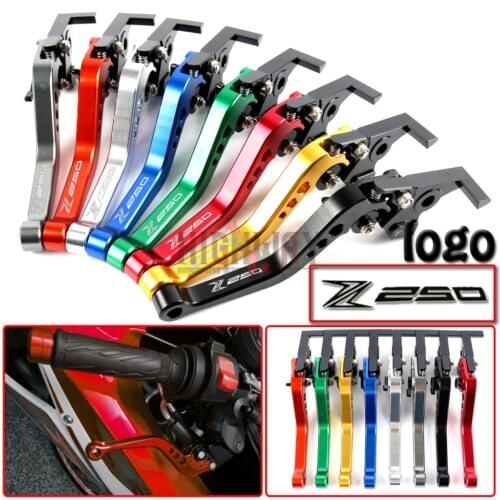 Motorcycle CNC Aluminum Brake Clutch Levers Adjustable Short Lever for Kawasaki NINJA 250R EX250 Z250 2008-2012