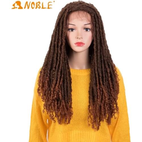 Noble girl Dreadlock Wigs faux locs river 26Inch 613 1B Synthetic locs crochet hair Synthetic Braids Crochet Twist Hair Wigs
