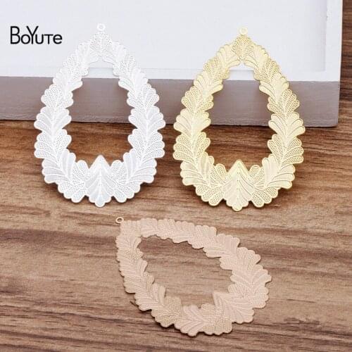 BoYuTe (10 Pieces/Lot) 43*61MM Metal Brass Corrosion Sheet Pendant Diy Hand Made Jewelry Materials Wholesale