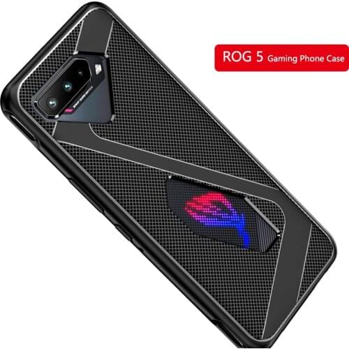 Case for ASUS Rog Phone 5 All Inclusive Soft Shockproof Cross Design Heat Dissipation Case ASUS Rog 3 Rog 2 Cover Rog5