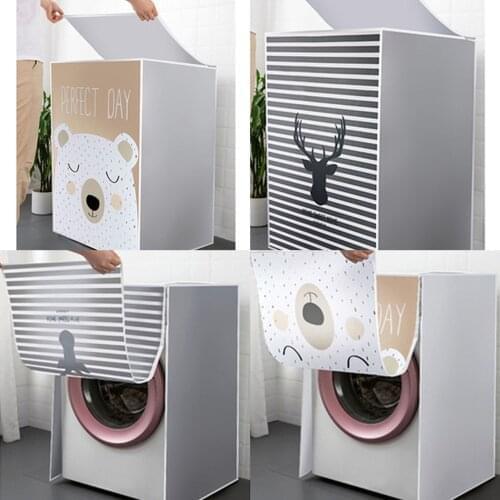 PEVA Sunscreen Dust Proof Cover Washing Machine Cover Drum Or Flip Sub-washing Machine Cover Front Opening Dust Cover Cloth