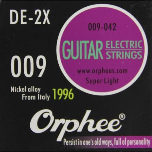 Electric Guitar Strings Orphee DE-2X 009-042 Nickel Alloy String Super Light Music Wire 6pcs/set Guitar Accessories