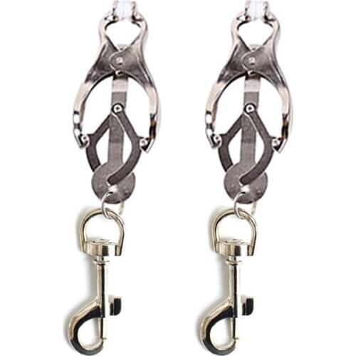 Erotic Stainless Steel Nipple Clamps With Bucket Bdsm Bondage Fetish Breast SM Slave Role Play Adult Game Sex Toys