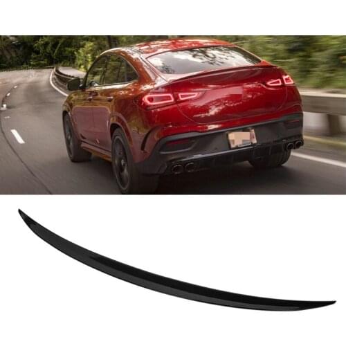 Glossy Black Car Rear Trunk Spoiler Tail Wing Lip Splitter for Mercedes Benz AMG W167 GLE53 Coupe 2019 2020 2021 2022 2023 2024