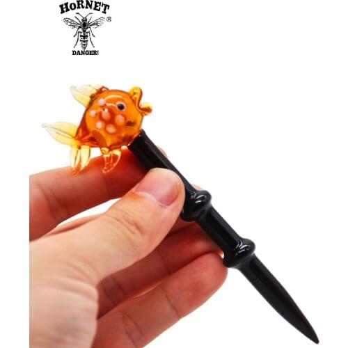 HORNET Premium Glass Dabbler 5.43 Inch Wax Dab Tool Colorful Thick Pyrex Dabber Tools Quartz Banger Nails Dab Rigs Wholesale
