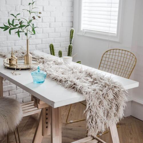Artificial Wool Fabric Table Runner for Home Hotel Living Room Decoration Solid Color Fashion Wedding Decor Table Cloth