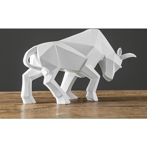 Creative Bull Statue Bullfight Sculpture Ox Resin Nordic Decoration Home Tabletop Statues Bison Figurine Animal Cabinet