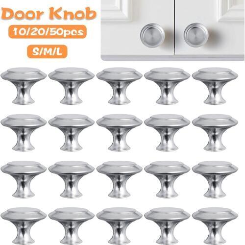 20/50 PCS 23/27/29mm Round Door Knob Home Interior Cupboard Cabinet Drawer Pull Hand Wardrobe Kitchen Handles Hardware