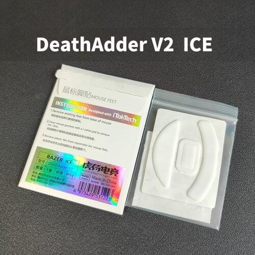 Esportstiger Mouse Skates Feet For Razer DeathAdder V2 pro mini elite essential White Mouse Glides Curve Edge ICE Version