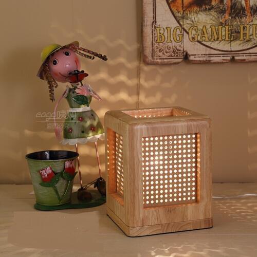 Table lamp square import wooden bedroom bedside table bar tea restaurant atmosphere exquisite wedding gift children LU726247