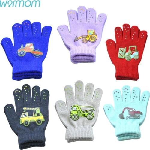 Warmom Children Gloves Winter Baby Boys Girls Warm Gloves Infant Baby Mittens Children Toddler Kids Full Finger Mittens